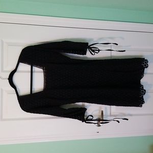 Black 3/4 sleeve black dress by Solitaire size 12